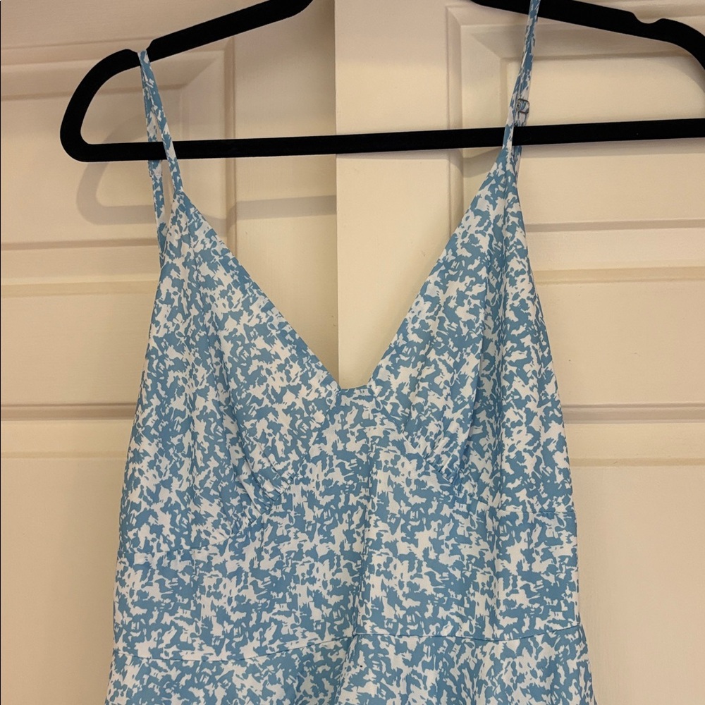 Blue Ruffle Maxi Dress - Picture 7 of 11
